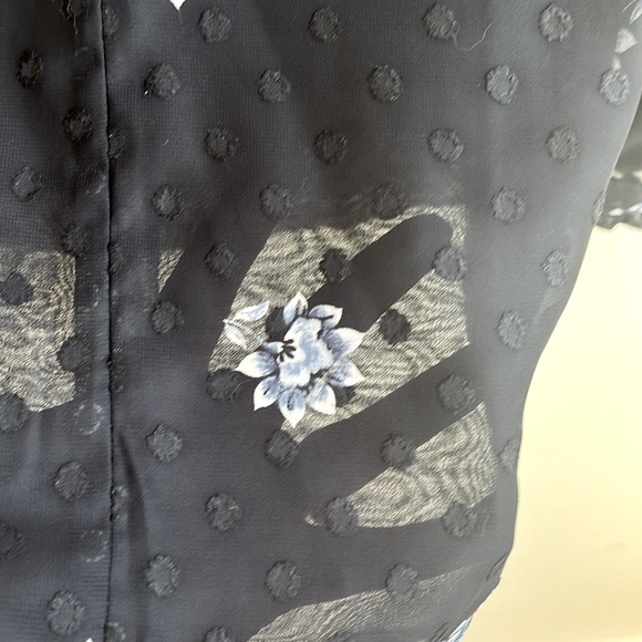 LOFT Dark Blue Floral Blouse - Picture 4 of 9